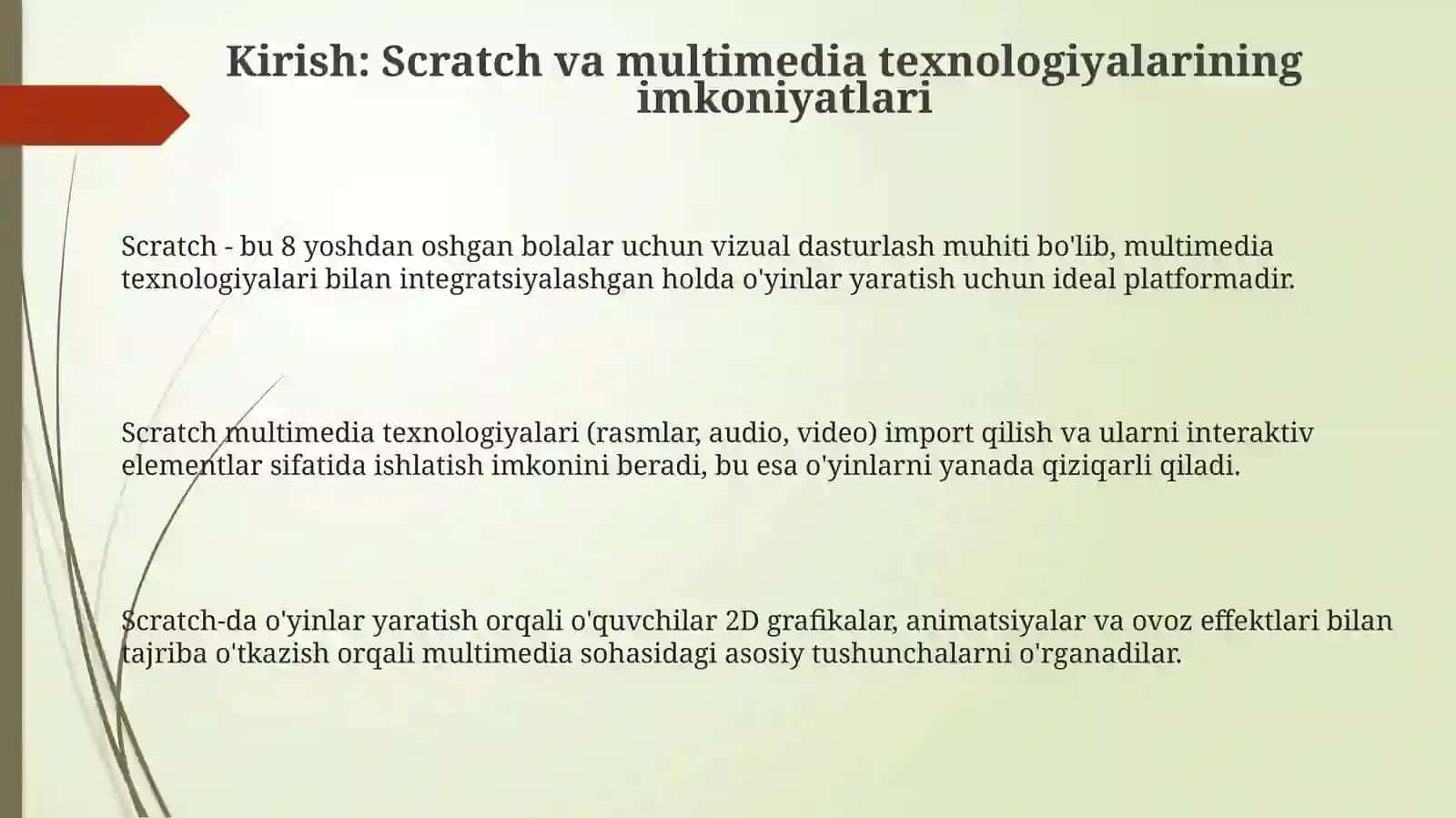Scratch dasturida kompyuter o'yinlarini yaratish 3