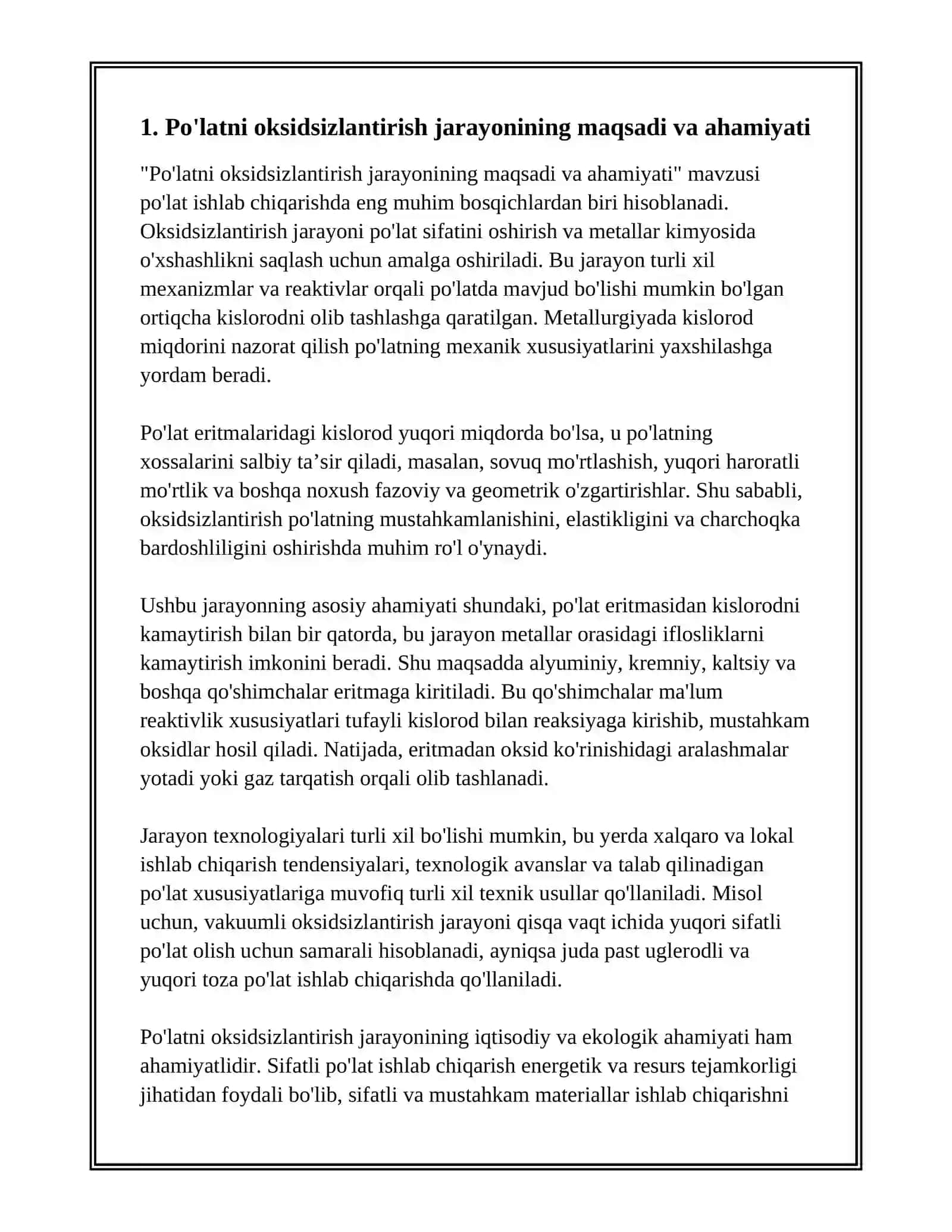 Po'latni oksidsizlantirish jarayoni 3