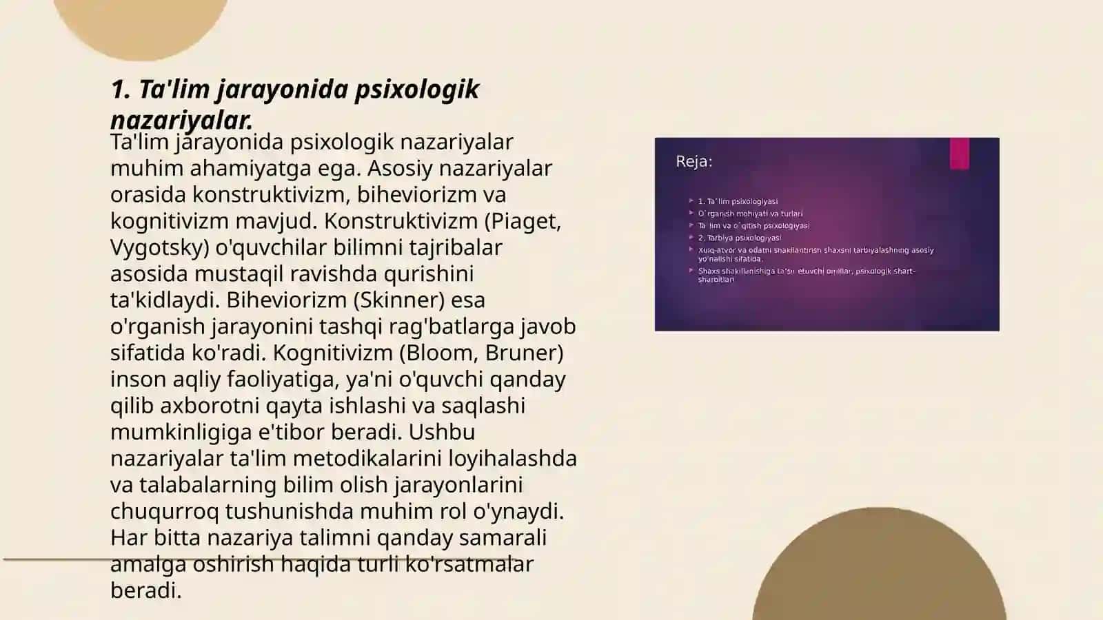 Ta'lim va tarbiya psixologiyasi 3