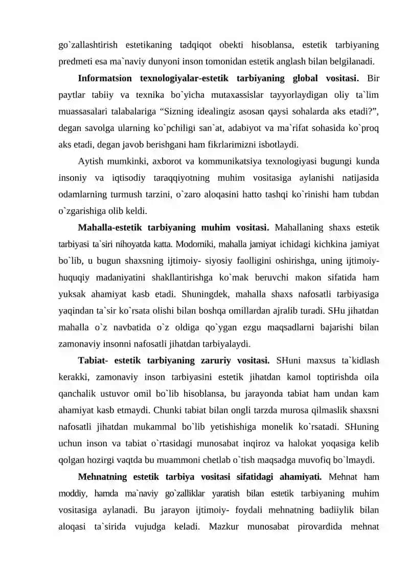 Estetik tarbiya 3