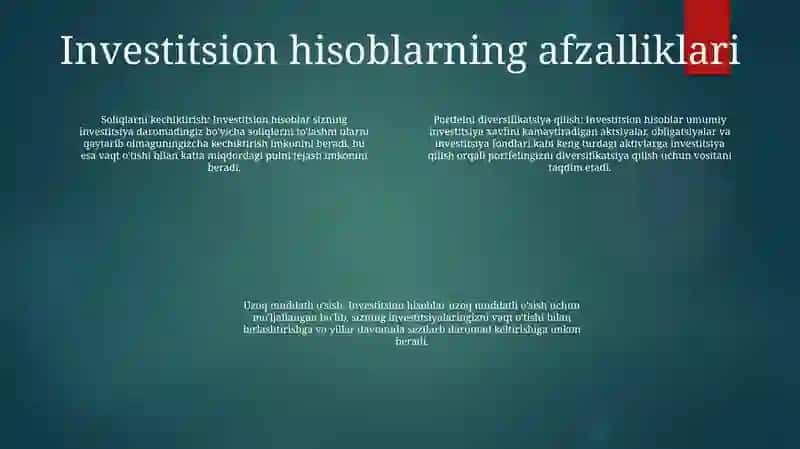 Investitsiyalar Hisobi 3