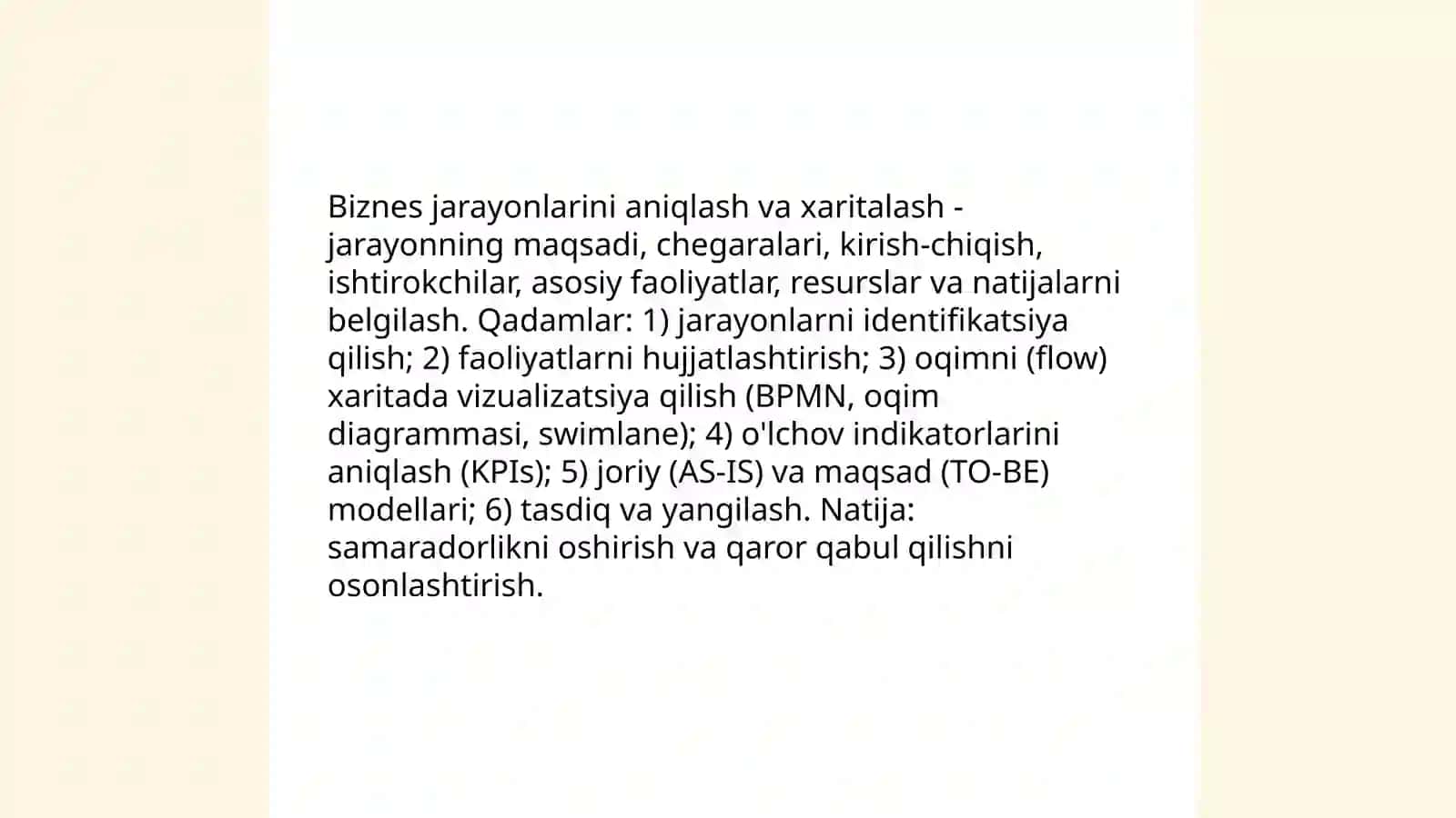 Biznes jarayonlarini boshqarish 3