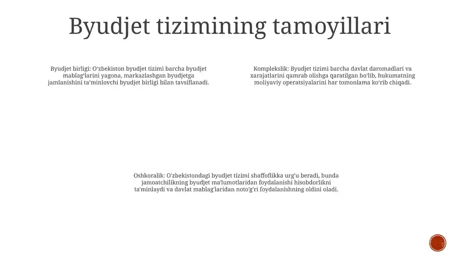 OʻZbekiston Respublikasida Byudjet Tizimi 3