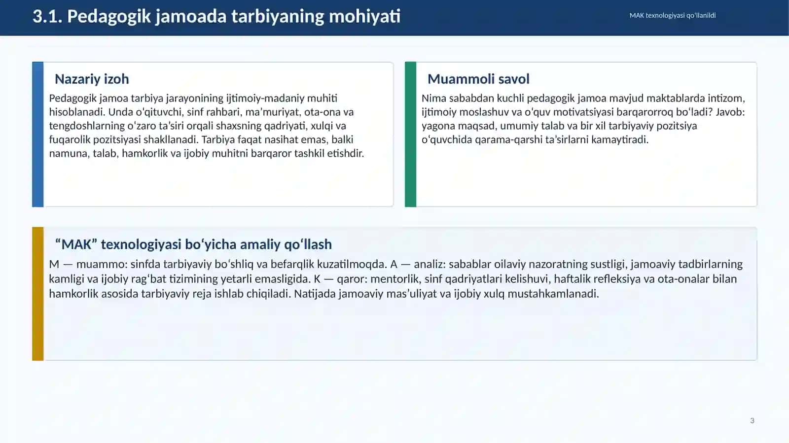 Mustaqil ta’lim topshiriqlari bo‘yicha tayyor ish 3