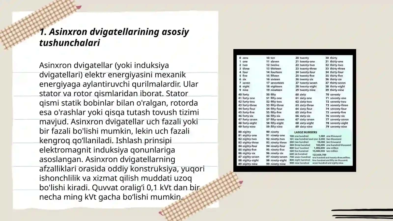 Asinxron dvigatellari o‘rganish 3