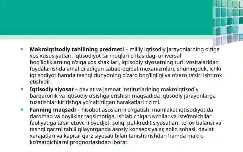 Iqtisodiy o'sishni prognozlash 3