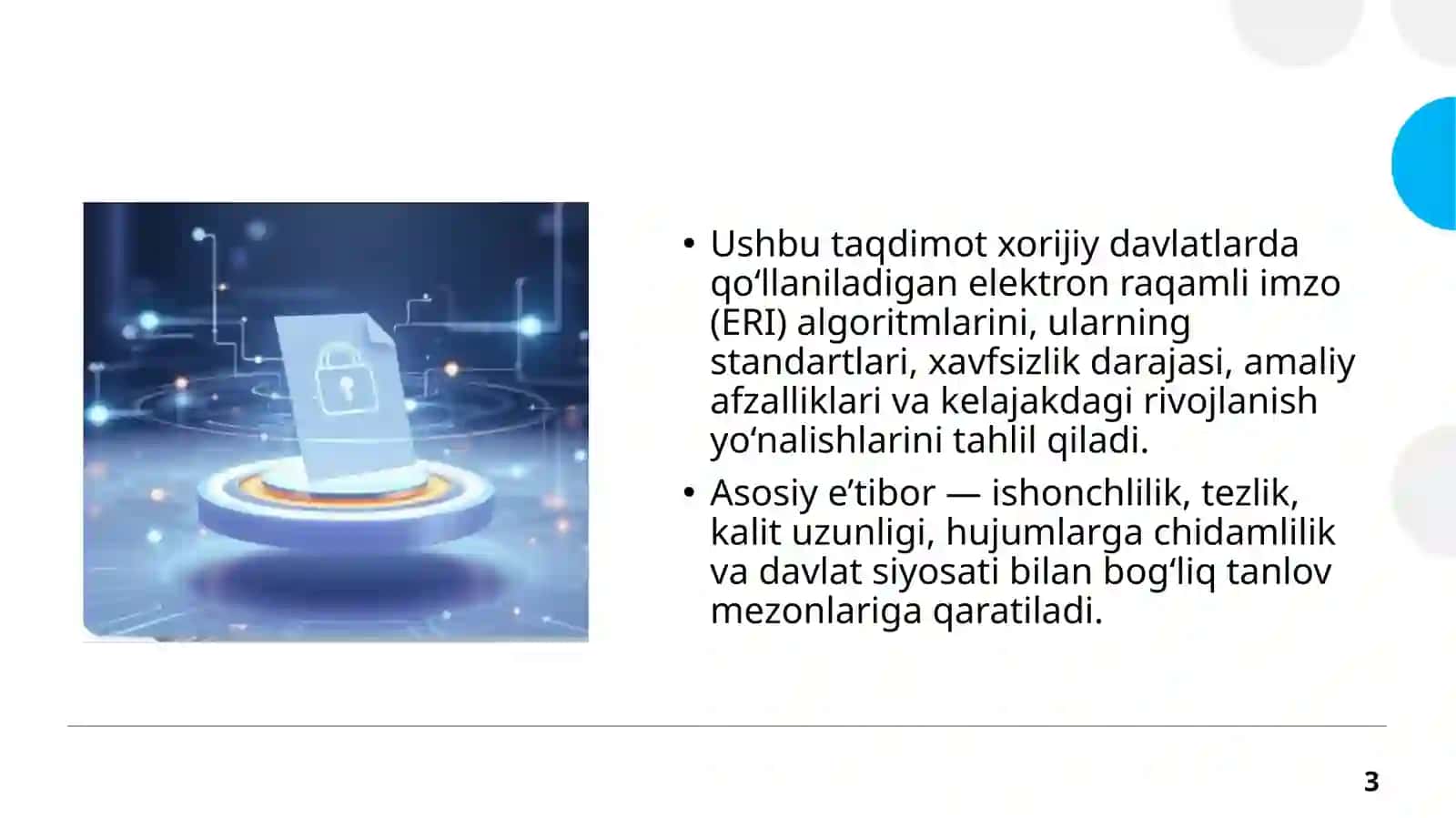Xorijiy davlatlarning elektron raqamli imzo algoritmlari tahlili 3