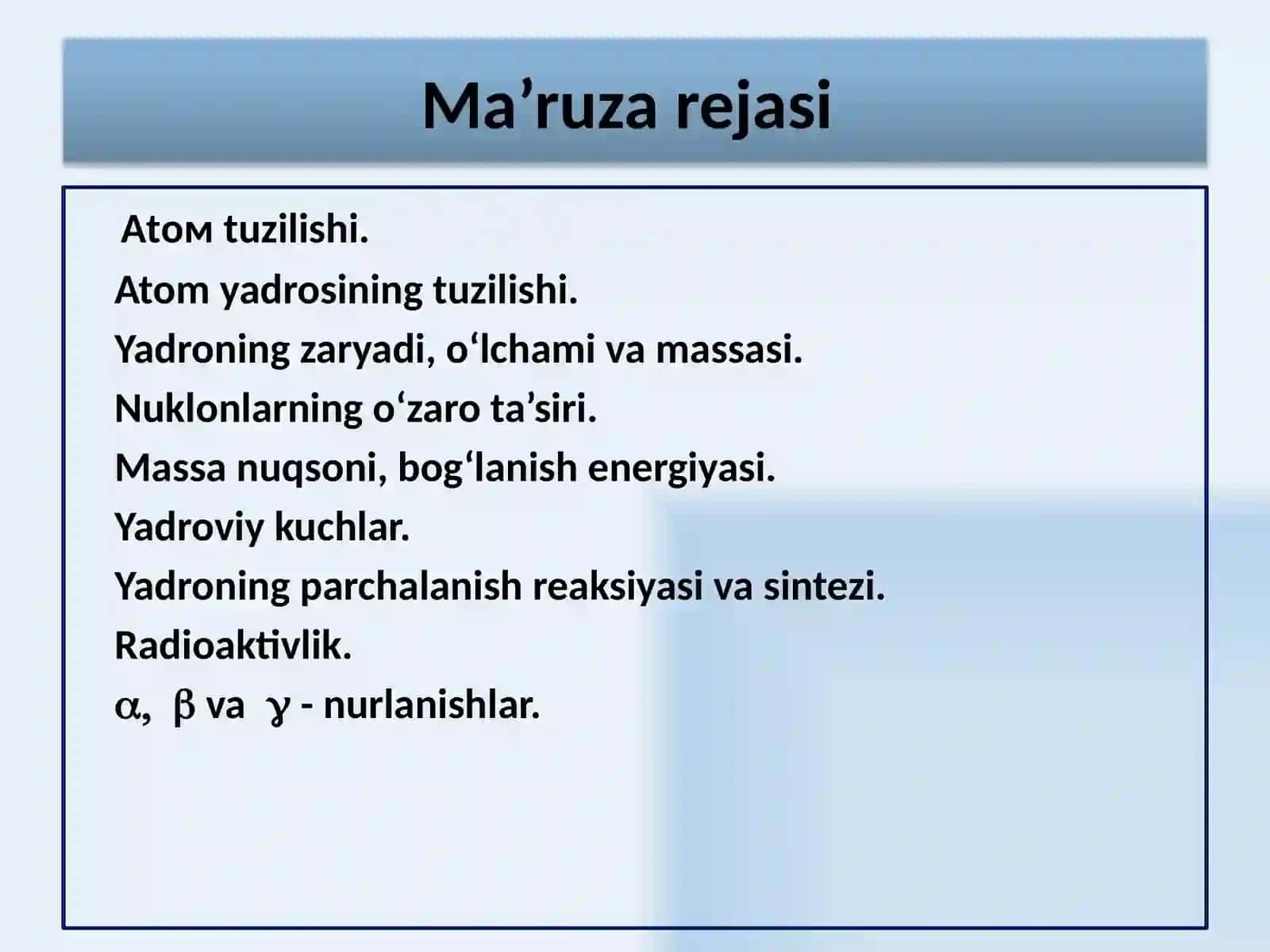 atоm va аtоm yadrosi fizikasi 3