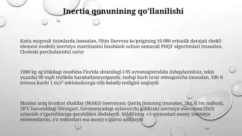Musbat aniqlangan kvadratik formalar inersiya qonuni 3