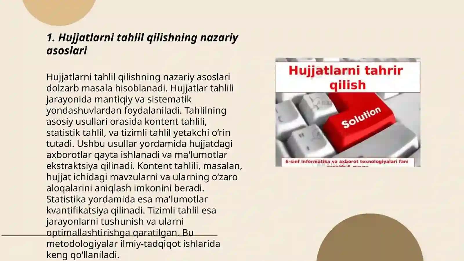 Hujjatlarni tahlil qilish metodi 3
