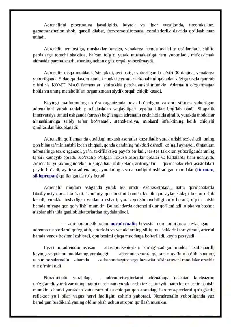 ADRENORETSEPTORLARNI BEVOSITA QО‘ZG‘ATUVCHI MODDALAR 3