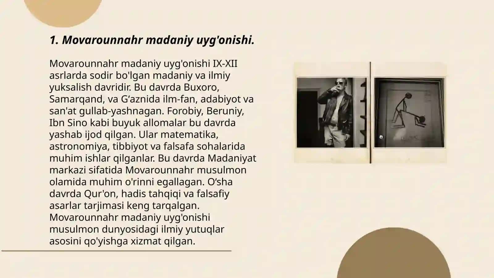 Movarounnahr madaniy uyg'onishi 3