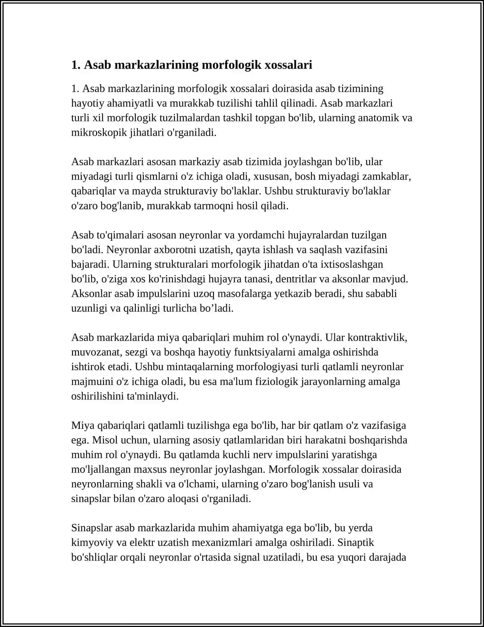 ASAB MARKAZLARINING XOSSALARI 3