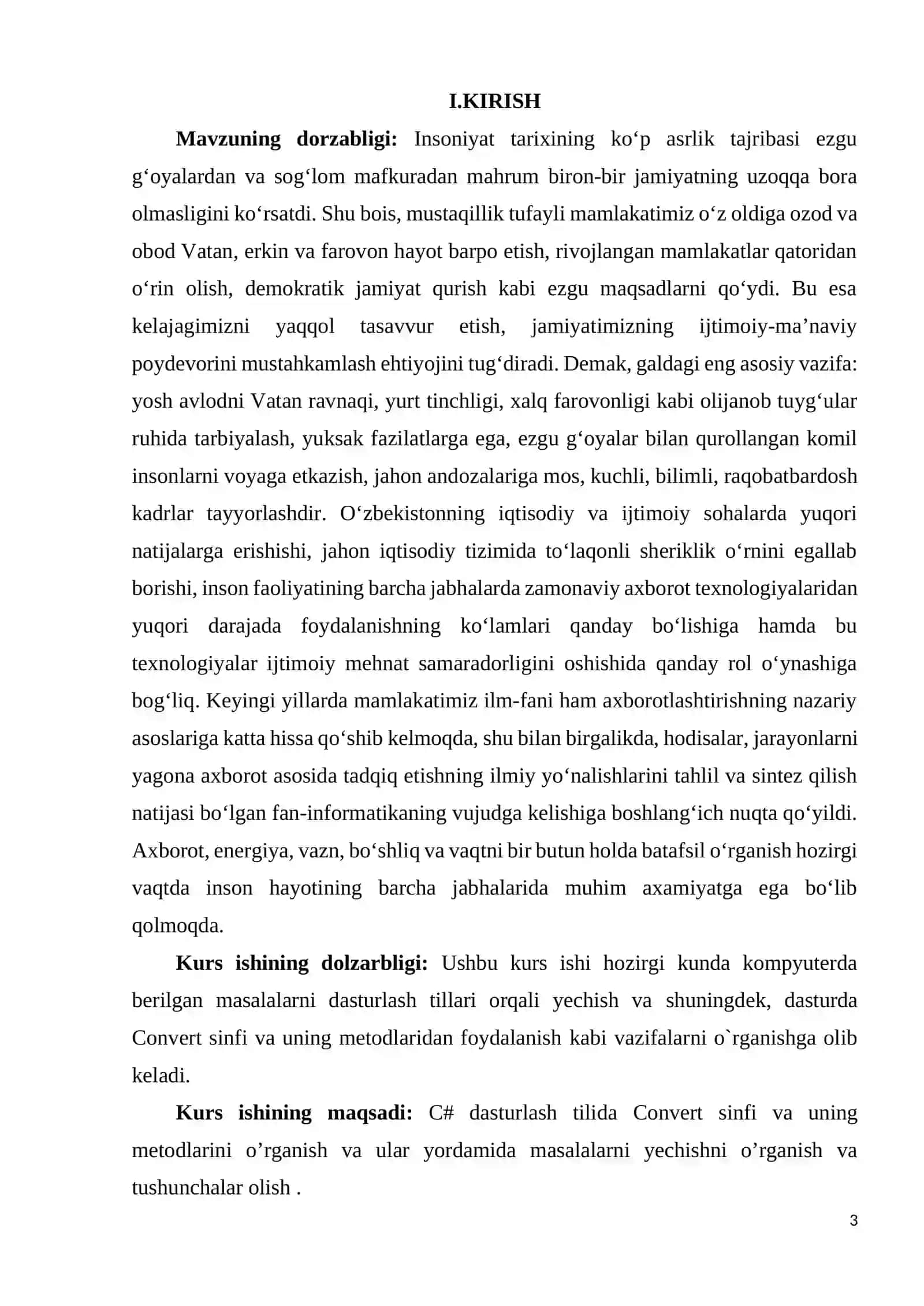 C# dasturlash tilining Convert sinfi va uning metodlari 3