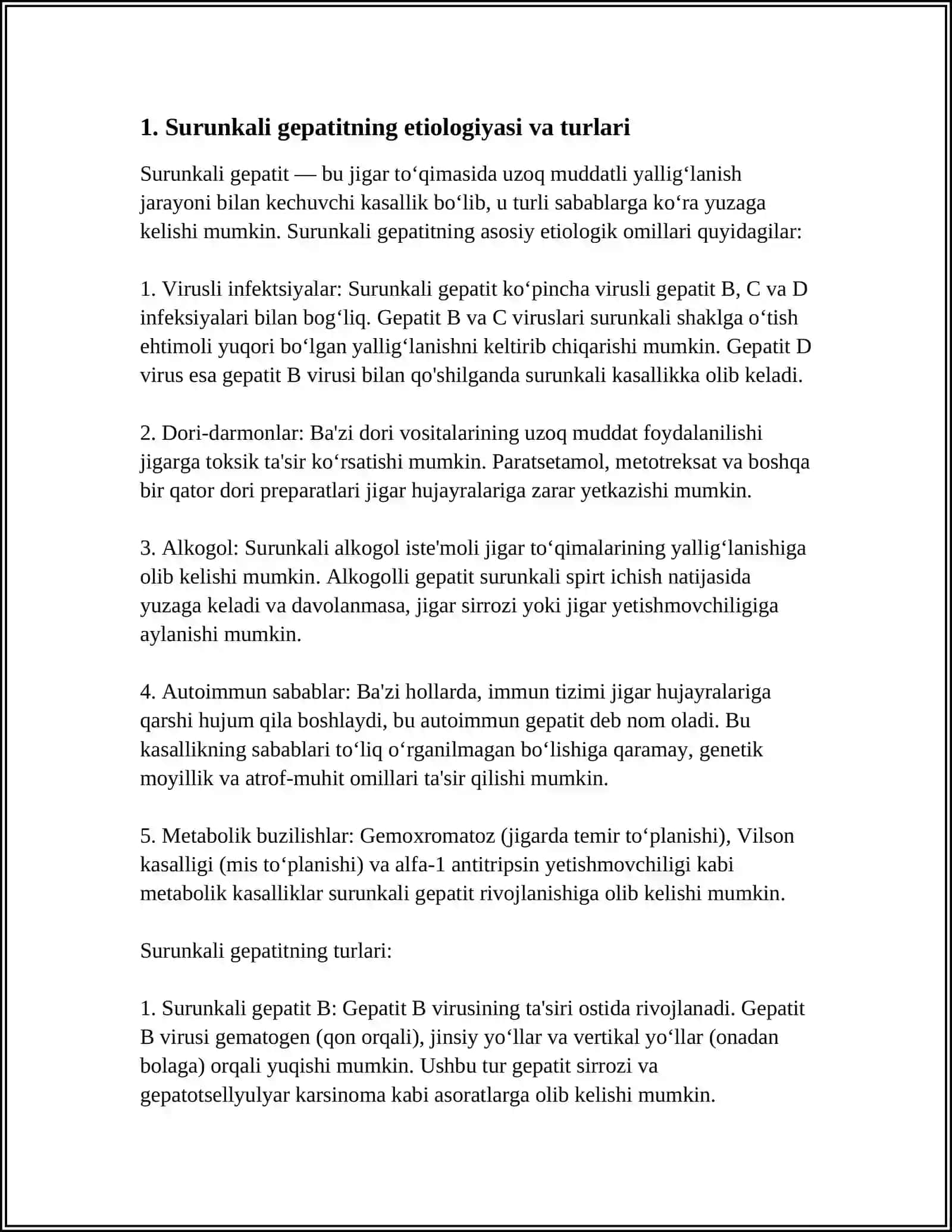 SURUNKALI GEPATIT. SURUNKALI XOLESISTIT 3