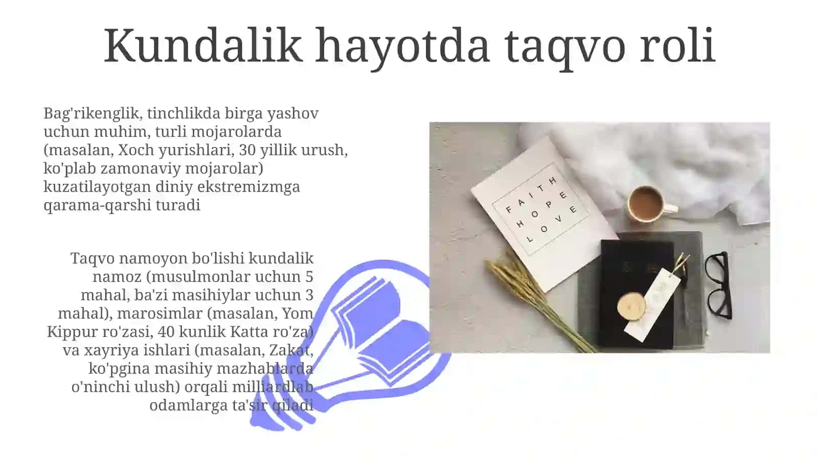 Taqvo va Din E'tiqodi Amaliyoti 3
