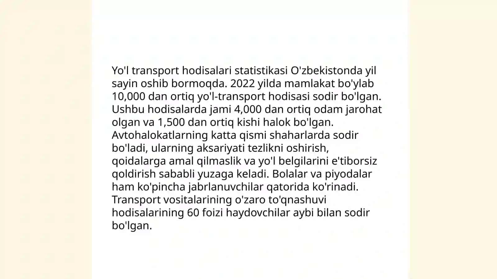 Havfli Yo'l Bo'laklarini Aniqlash Usullari 3