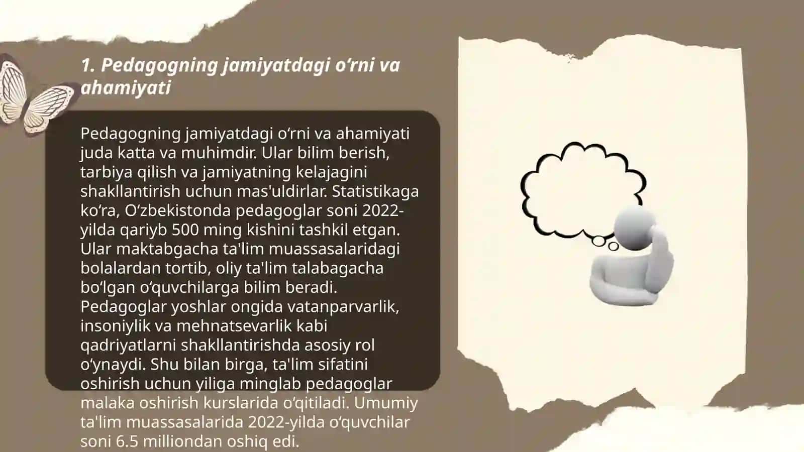 Pedagogning jamiyatda tutgan o‘rni, uning obro‘si 3