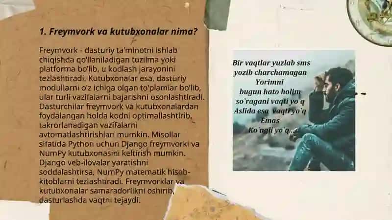 Freymworklarning bir-biridan farqi, afzalliklari, kamchiliklari 3