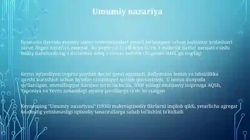 Keynschilik talimoti 3