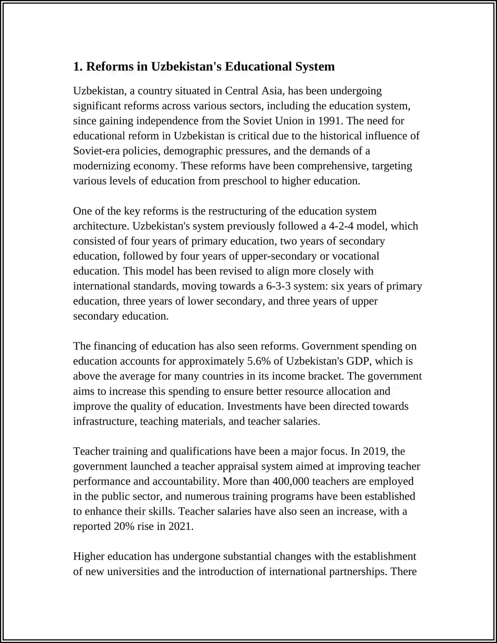 QUALITY EDUCATION IN UZBEKISTAN 3