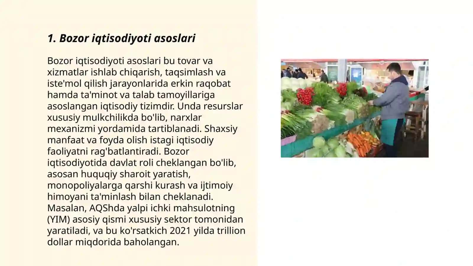 Bozor va tavakkalchilik 3