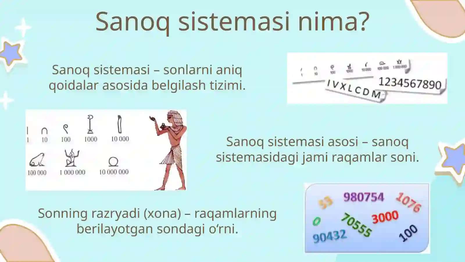 SANOQ SISTEMALARI VA ULAR USTIDA AMALLAR 3