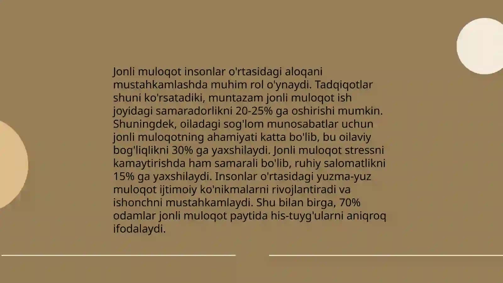Jonli muloqotning ahamiyati 3