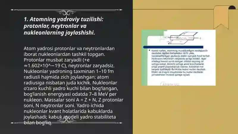 Atomning yadroviy tuzulishi 3