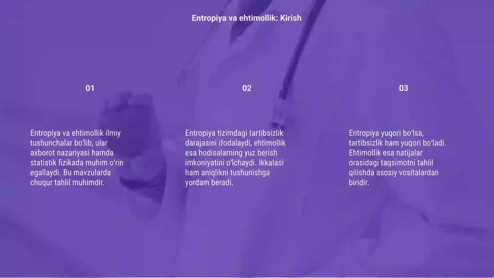 Entropiya va ehtimollik 3