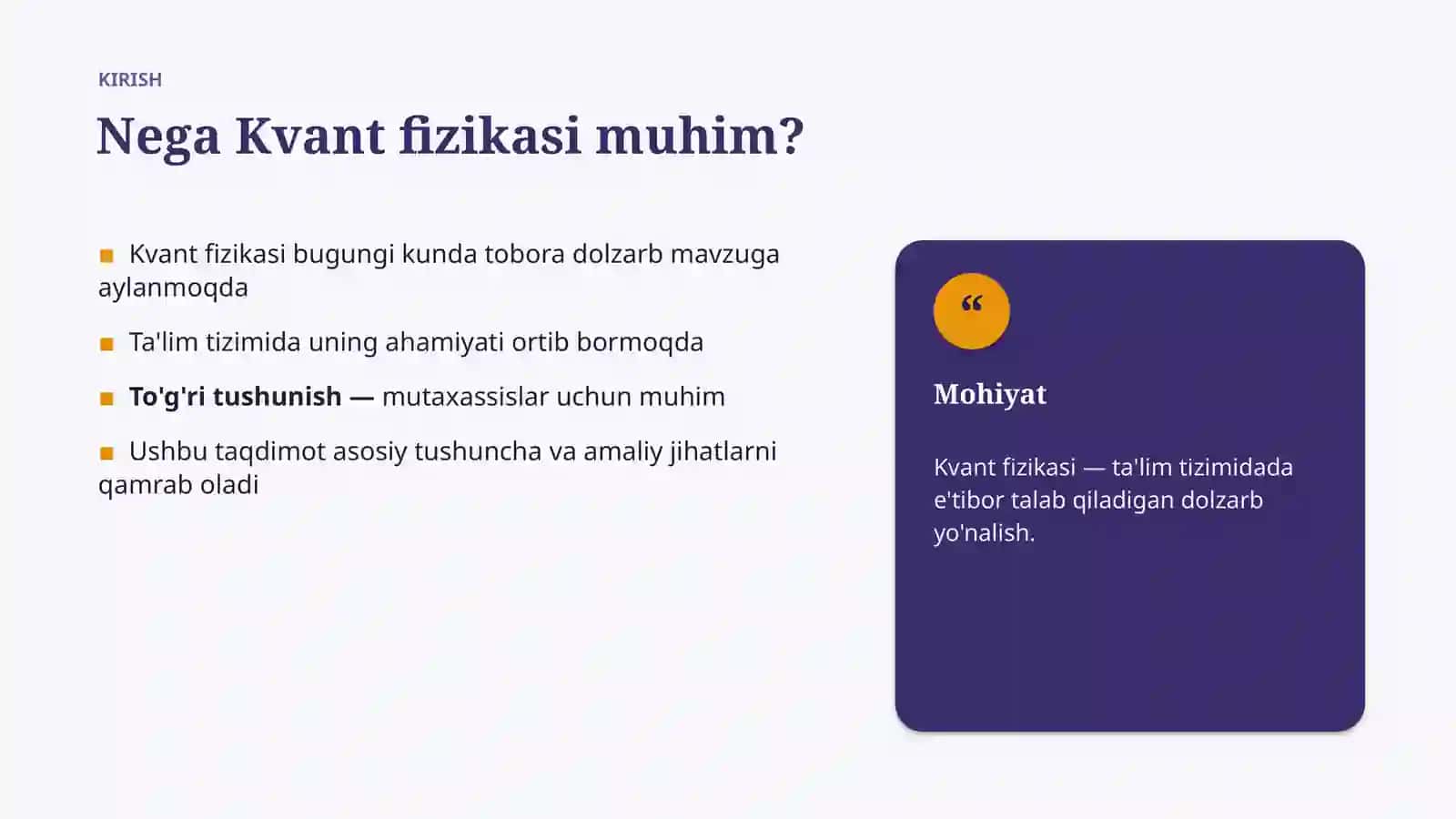 Kvant fizikasi 3