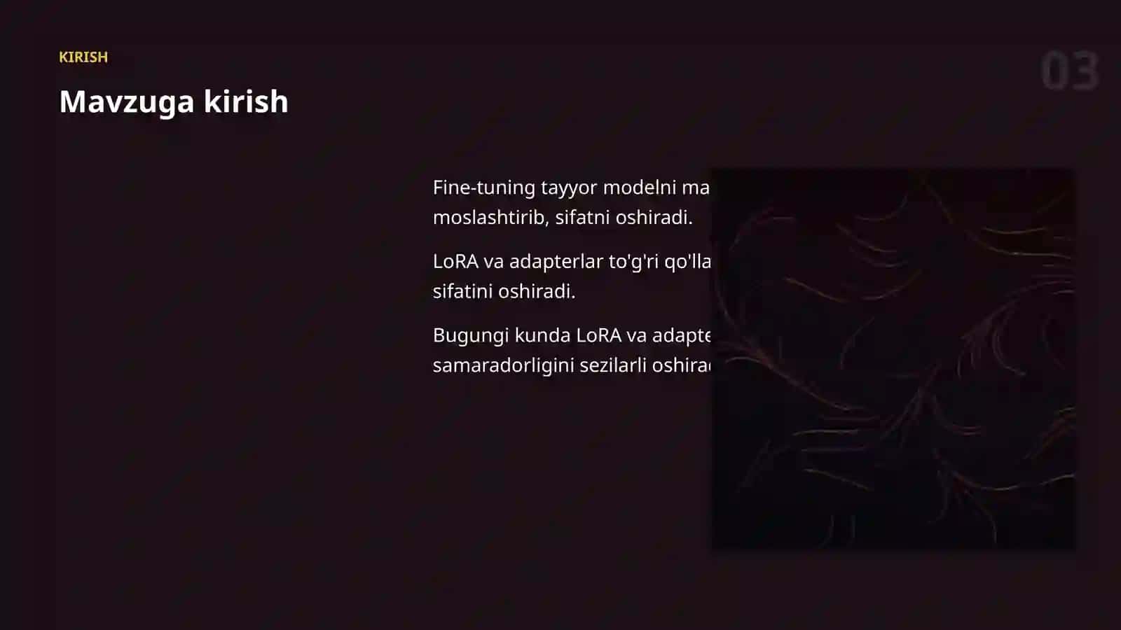 MODELLARNI SOZLASH (FINE-TUNING) 3