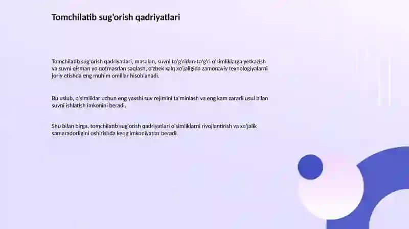 Sug'orish samaradorligini oshirish 3