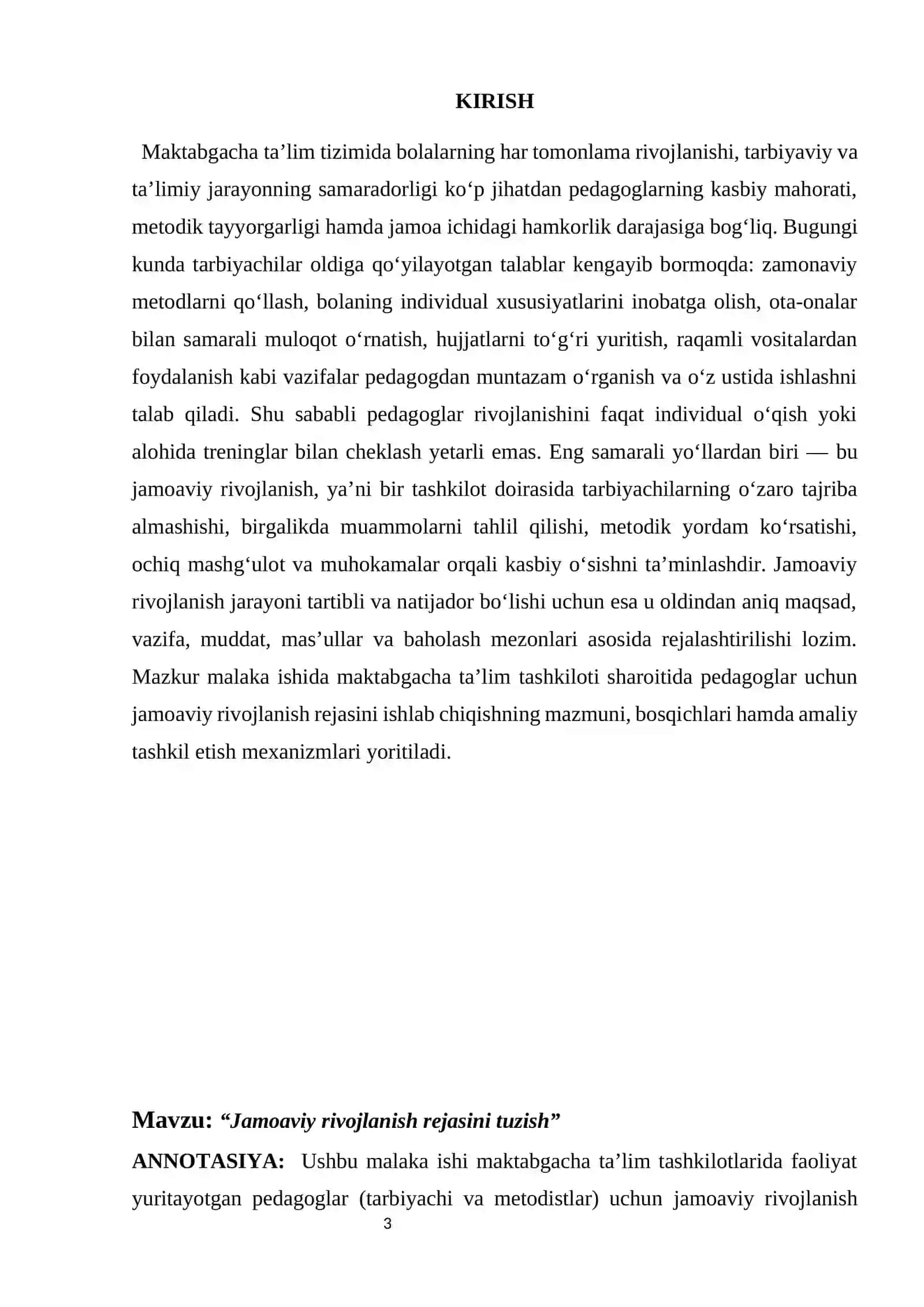 Malaka ishi - "Pedagogika va psixologiya" 3