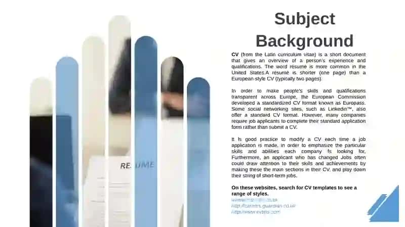 CV Presentation 3