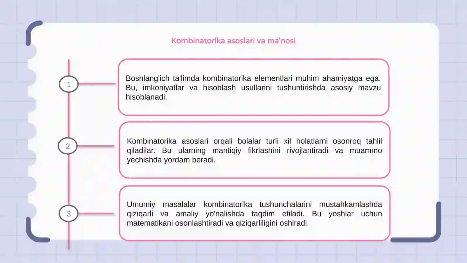 Boshlang'ich talimda kombinatorika elementlarining umumiy masalalari 3