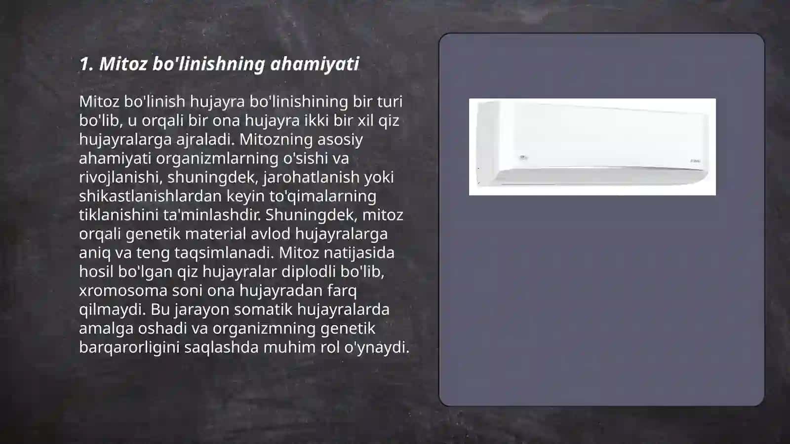 Mitoz interfazaga tayyorgarlik bosqichi 3