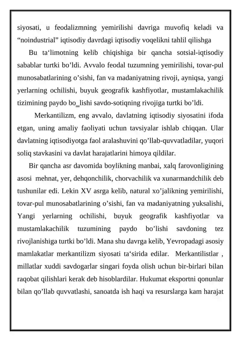 Merkantelizm iqtisodiy ta’limoti 3