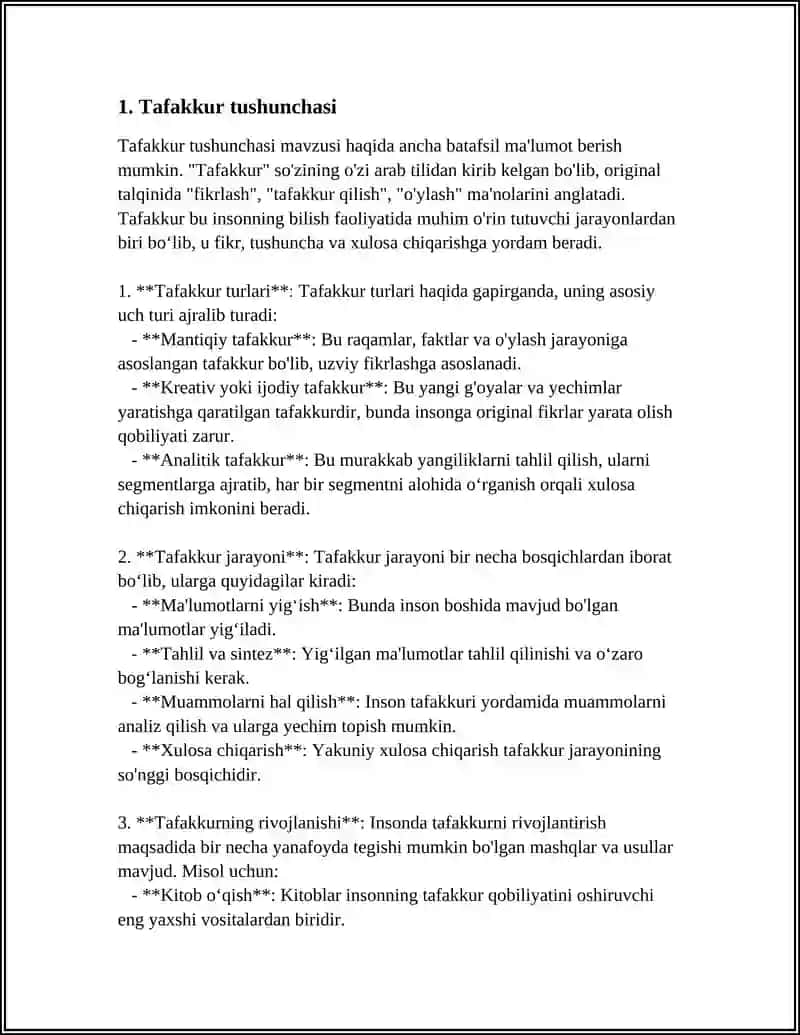 Tafakkur Turlari 3