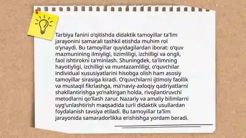 Tarbiya fanini oʻqitish metodikasi 3