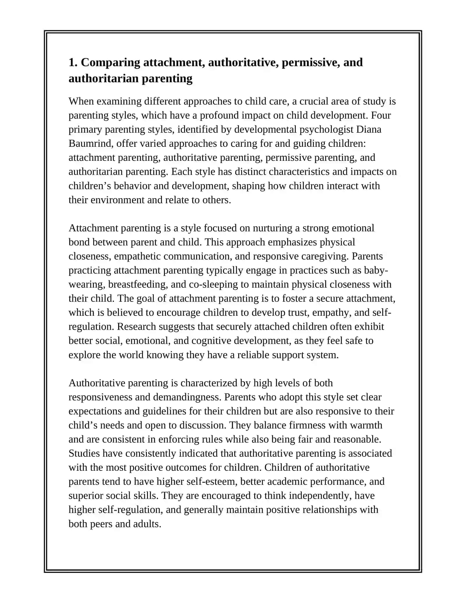 DIFFERENT APPROACHES OF CHILDREN CARE 3