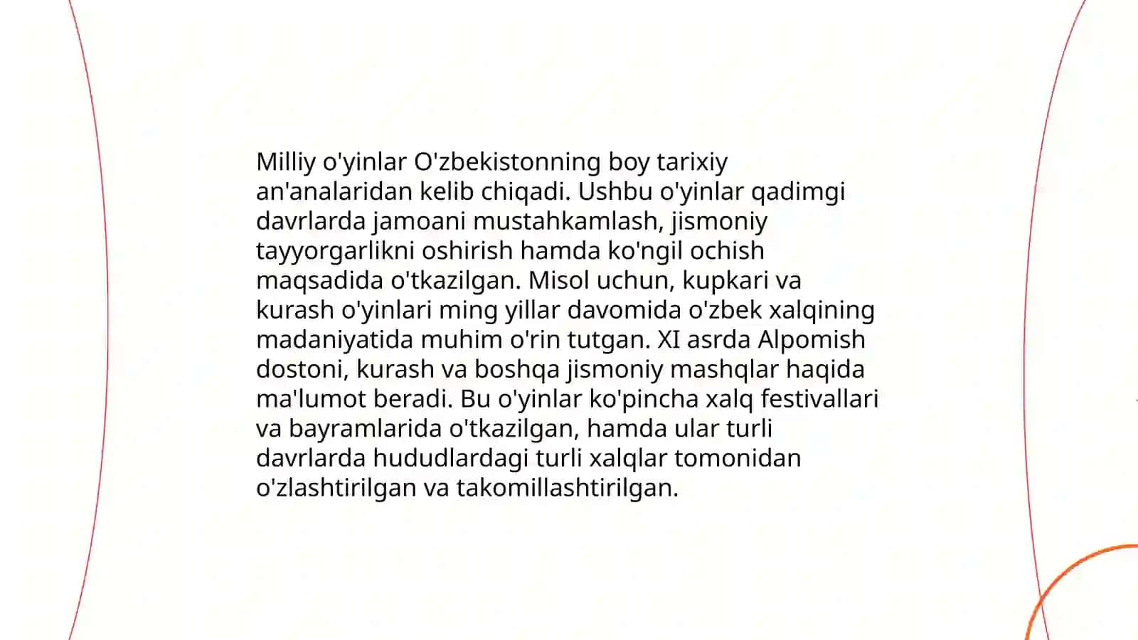 Milliy va harakatli o'yinlar tarixi turkumlari rivojlanish bosqichlari va pedagogik ahamiyati 3