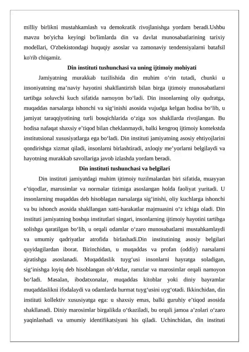 Din instituti va siyosiy munosabatlar 3