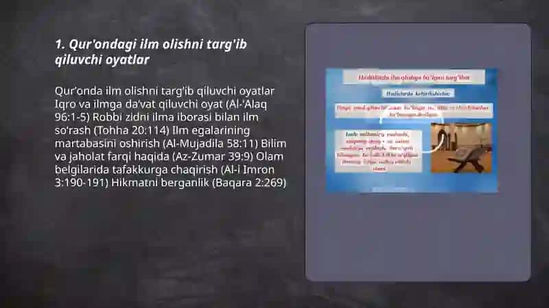 Islomda ilm olishga bo'lgan targ'ibot 3
