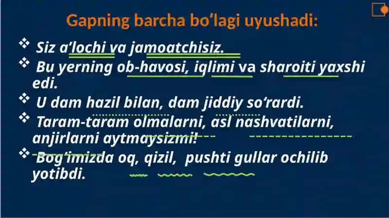 GAPNING UYUSHIQ BO‘LAKLARI 3