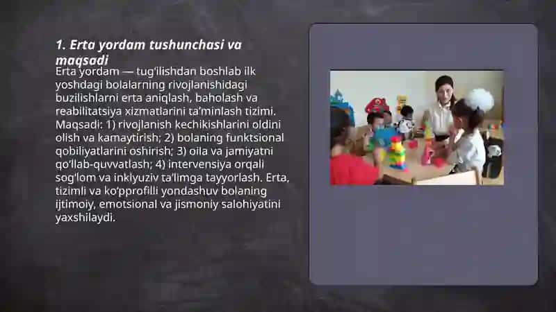 Erta yordam bilan tanishish 3