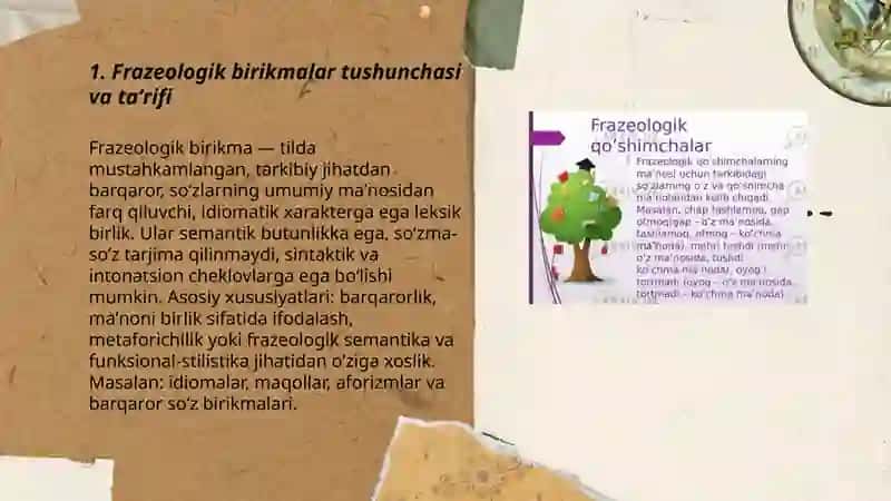 Frazeologik birikmalar nazarya kursi 3