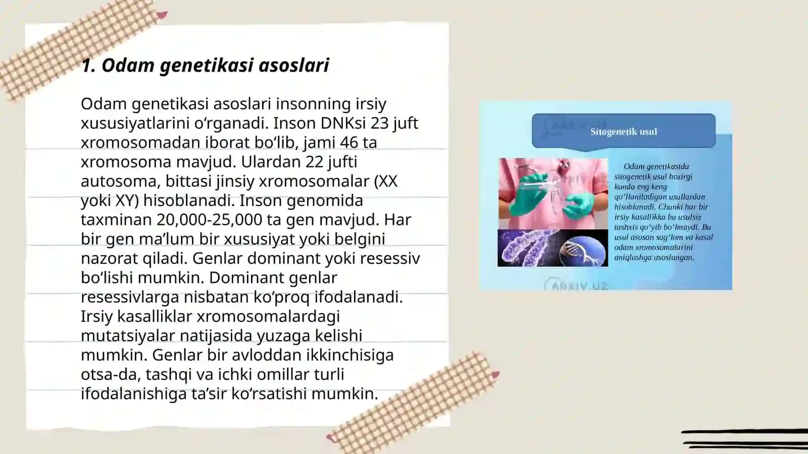 Odam genetikasi va uning turlari 3