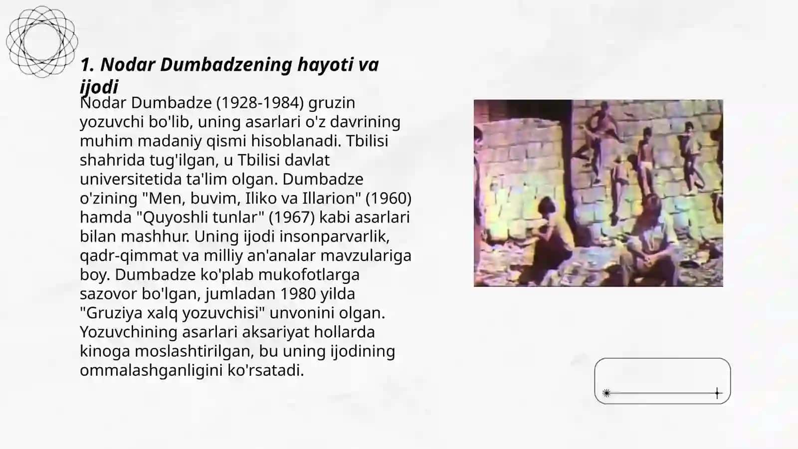 Nodar Dumbadze "Hellados"hikoyasi 3