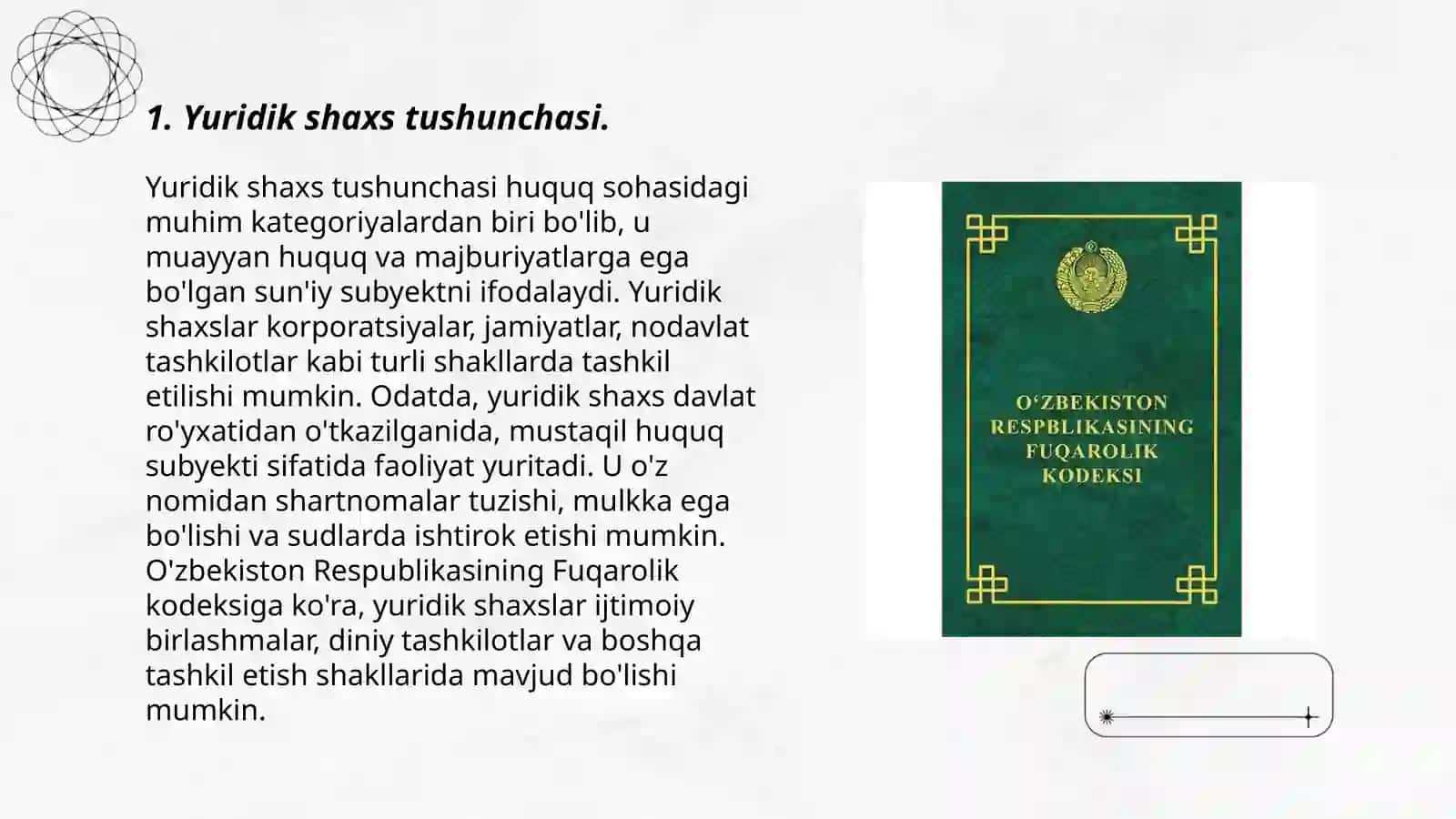 Yuridik shaxslar turlari 3